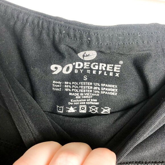 90 Degree by Reflex Athletic High Rise Leggings Black Small Athletic Activewear - Picture 5 of 7